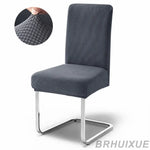 housse chaise jacquard gris moderne adhésif lavable amovible salle manger cuisine