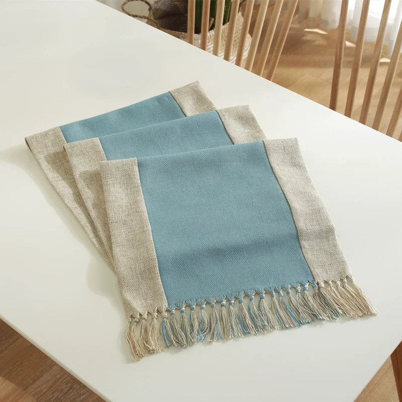 nappe tissée franges scandinave minimaliste gris beige vertebranches verte plante verte pot artwork encadré