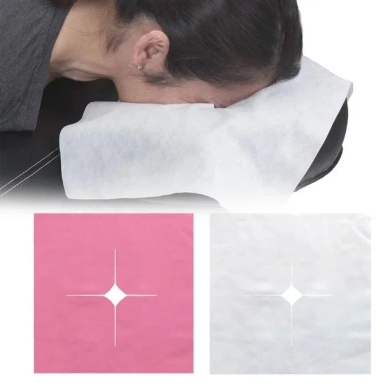 coussin massage blanc points noirs moderne 100 pièces jetables salon beauté face oreiller litmassage