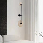 applique murale led moderne minimaliste noir beige texture marbrée éclairage quotidien fixé mur discoiles