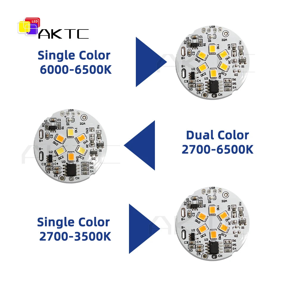 plaque led nuit blanc circulaire rechargeable controle tactile 3000k 6000k cct