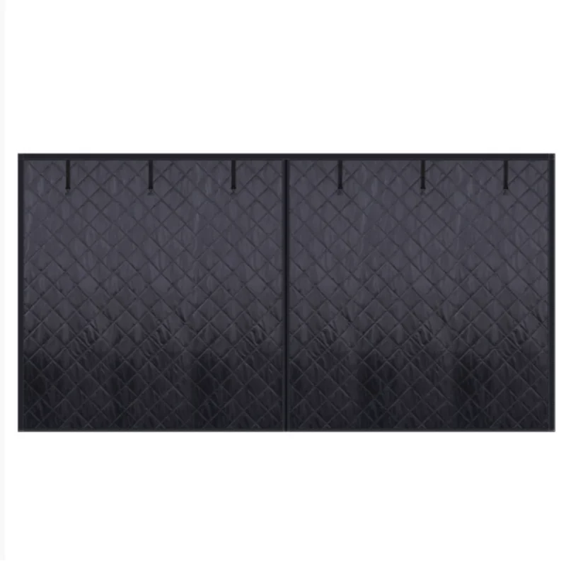 rideau porte garage gris quilted moderne clips sommet isolation thermique
