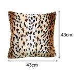 coussin carré moderne imprimé léopard zèbre noir blanc marron beige amovible lavable
