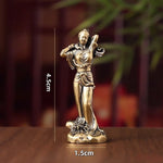 décoration maison figurines femmes traditionnelles dorées motifs végétaux asiatique ornements Nouvel An