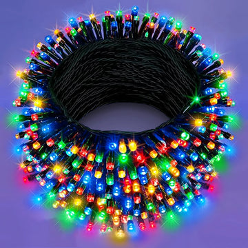 guirlande lumineuse led multicolore blanc chaud décoration halloween noël extérieur jardin intérieur longue portée