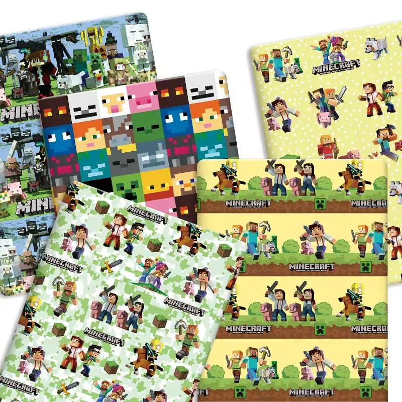 tapis souris minecraft personnages pixelisés motif blocs verts multicolore opacité pixel art