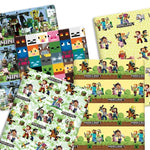 tapis souris minecraft personnages pixelisés motif blocs verts multicolore opacité pixel art
