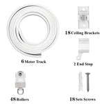 rideau polonais flexible blanc moderne facile anneaux crochets variante taille minimaliste