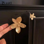 boutons décoratifs modernes or bronze relief floral métal élégants meubles cuisine garde robe porte