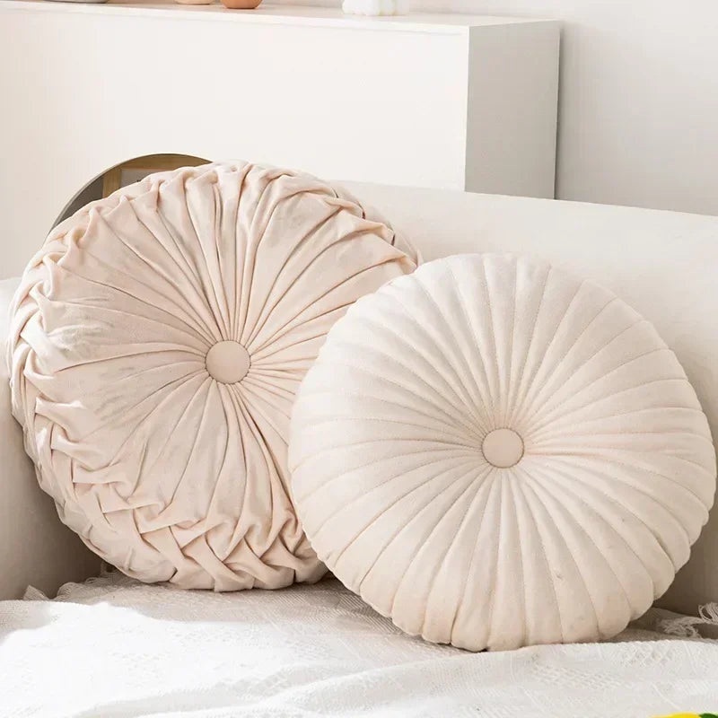 coussin rond rose pâle polyester mémoire forme solide moderne amovible lavable