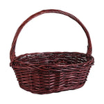 panier tressé marron blanc rangement fruits légumes poignée empilable utilisation multiple traditionnel