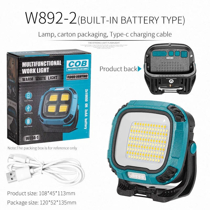 torche rechargeable usb portable lampe poche bleu moderne résistante chocs clip lumiere intense camping