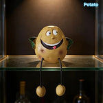 sculpture fruit ananas banane citron pomme résine cartoon opaque pieds jaunes noirs