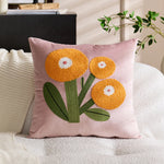 housse coussin velours floral nordique moderne carré décoration maison voiture 45x45cm polyester coton