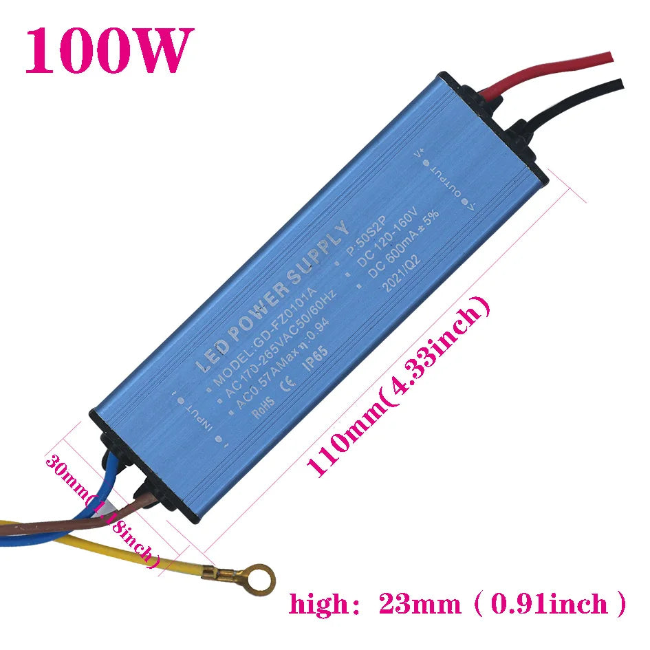 alimentation led 150w 100w 50w 30w 180v 240v bleu industrielle certifiée ccc rohs