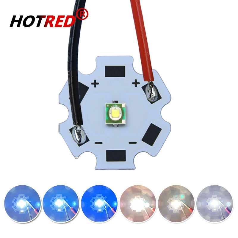 LED 3W XPE 3535 Blanc Froid Chaud Bleu Câbles Modernes Technologiques
