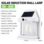 lampe solaire murale noire moderne ampoule led ip65 batterie lithium grille fenetre