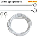 cable rideau blanc corde ressort durable accessoires crochets barre fonctionnelle modernes