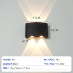lampes murales led modernes noires étanches ip65 extérieures intérieures 2w 4w 6w 8w 10w