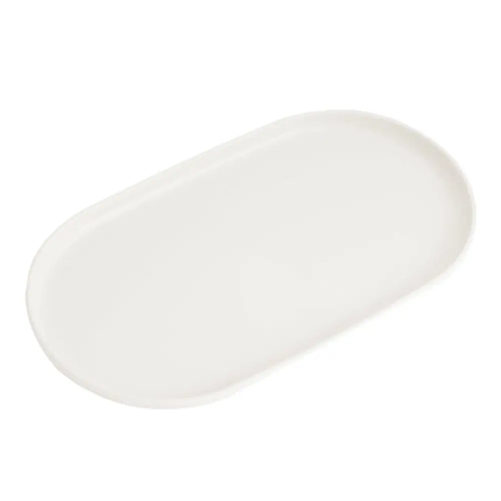 assiettes ovales silicone blanc beige moderne minimaliste empilables multifonctionnelles nhà bếp