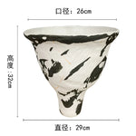 vase contemporain marbré abstrait couleur blanc noir orange vert bleu decoration intérieure table