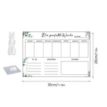 tableau blanc effaçable moderne motifs floraux crochets métalliques transparent marques blancs rouges grille dimensions