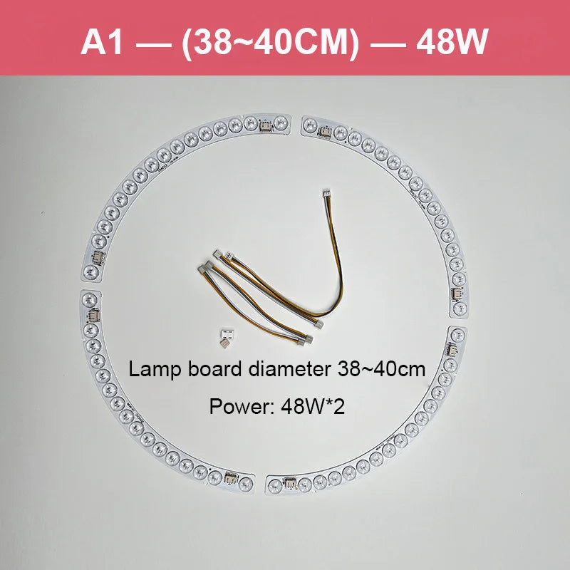 lampe led circulaire blanc moderne adhésive magnets connecteurs 45cm 30cm 41cm led haute puissance