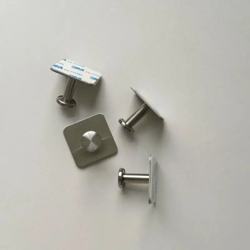 porte manteaux adhésifs crochets gris argenté moderne minimaliste salle bain cuisine fourchettes serviettes support