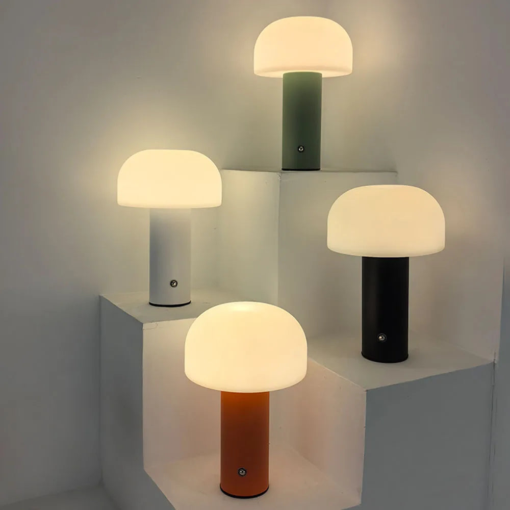 lampe table moderne rechargeable led 5v blanc orange vert noir touch switch bas haut
