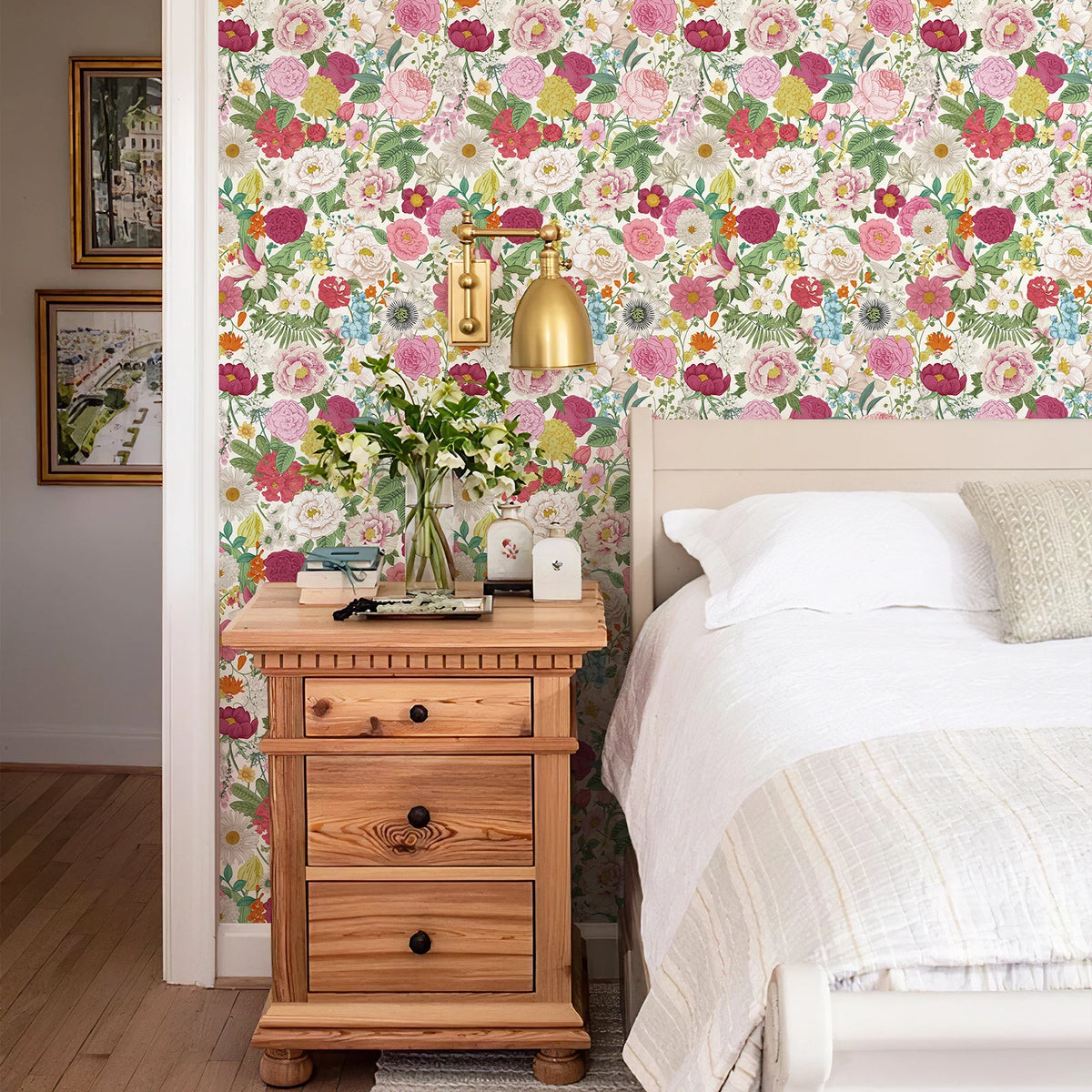 papier peint vinyle fleurs classique imperméable autocollant salon chambre cuisine enfants