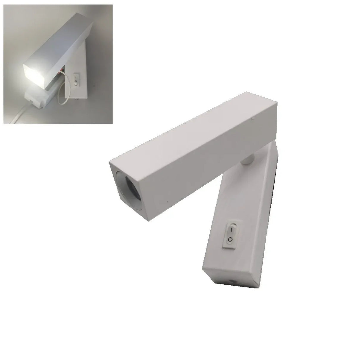 Applique murale LED tête de lit dissimulée en aluminium noir