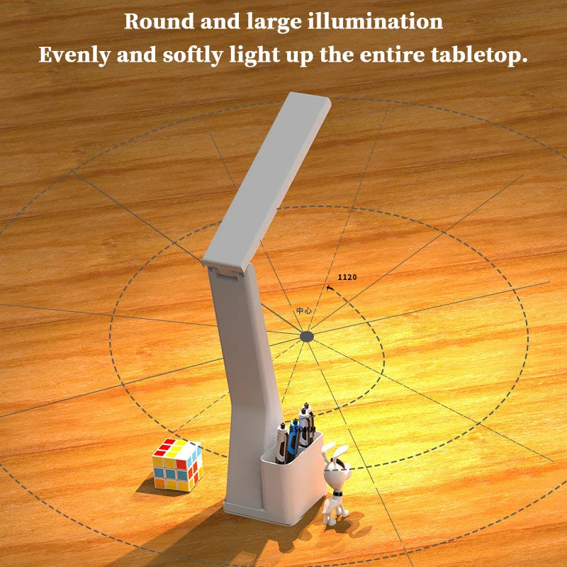 lampe led rechargeable blanc moderne sans ombre interrupteur tactile horloge veilleuse étude