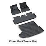tapis sol coffre tesla model 2021 2024 noir rayures horizontales intégré étanche