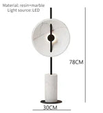 lampe sol marbre blanc noir moderne 11w 15w led 2700k 6000k vde