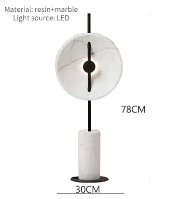 lampe sol marbre blanc noir moderne 11w 15w led 2700k 6000k vde