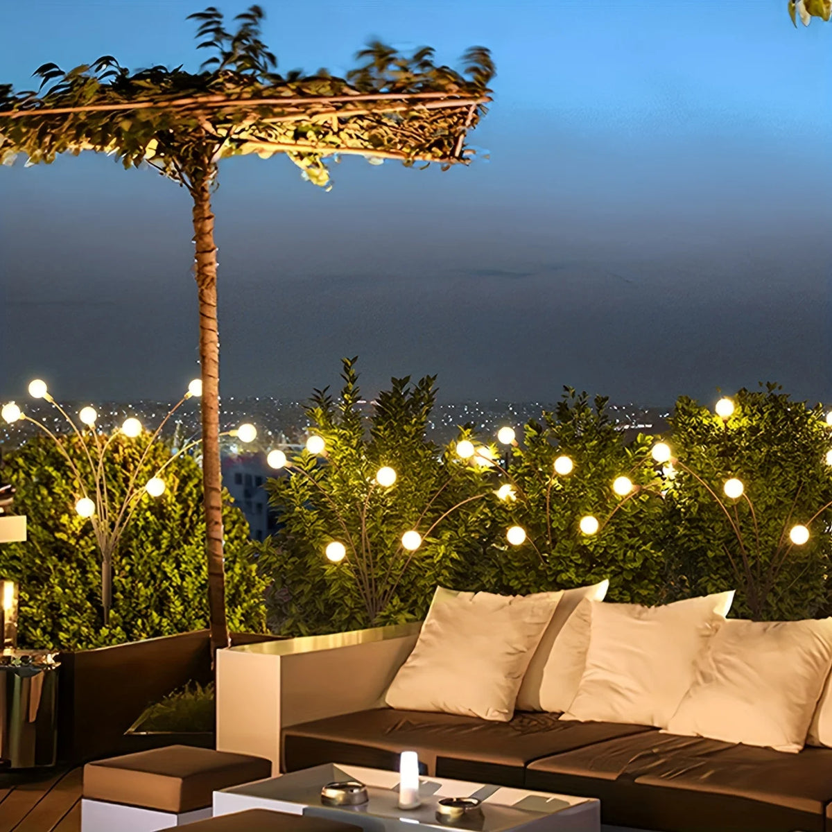 guirlande lumineuse solaire filaments multicolores moderne adhésif extérieur led filaments opaques rechargeableextérieur