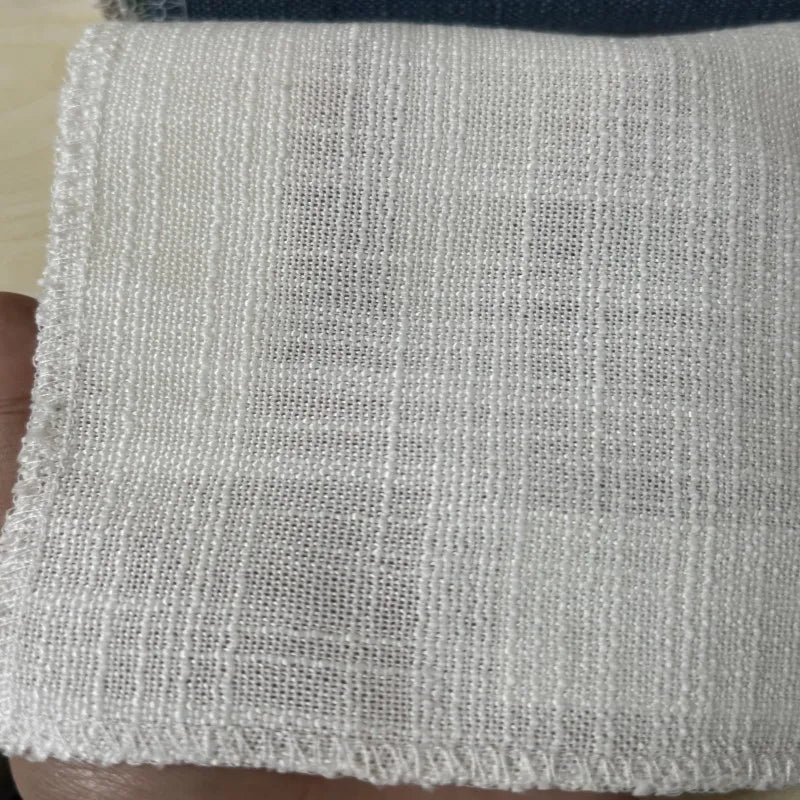 rideau store lamelles tissu beige texture lin moderne opacité sécurité uv puits lumière horizontal