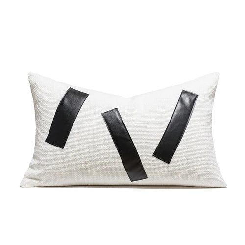 coussin géométrique laine coton contemporain beige gris noir décoratif sofa lit voiture