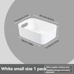 boîtes rangement moderne boîtes bacs plastique opaques couleurs variées beige blanc orange bleu sans