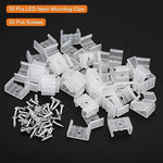 clips montage ruban led transparents vis moderne pack 50 clips fixations led
