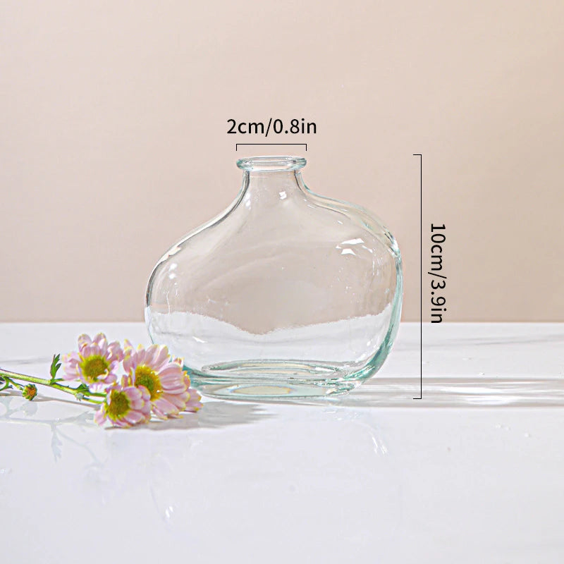 vases verre transparent diamant rose bleu gris vert moderne