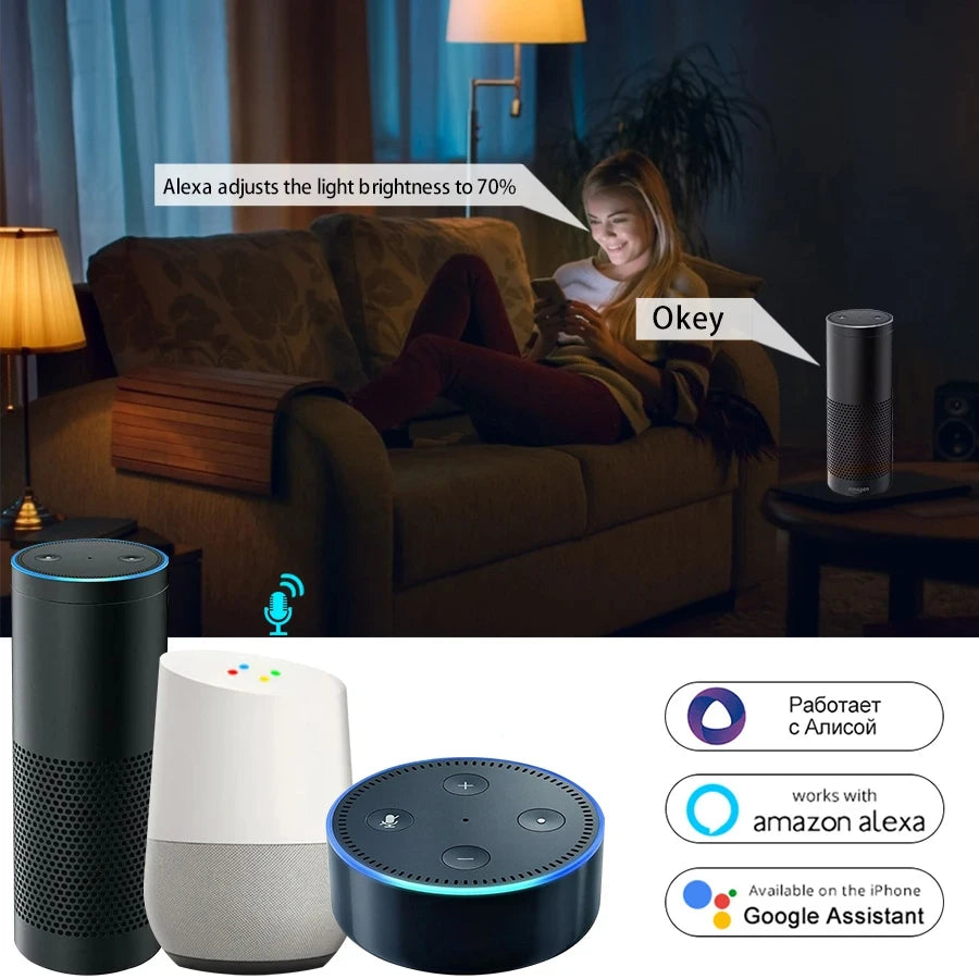ampoule led intelligente e14 wifi bluetooth controle application rgb blanc moderne minimaliste