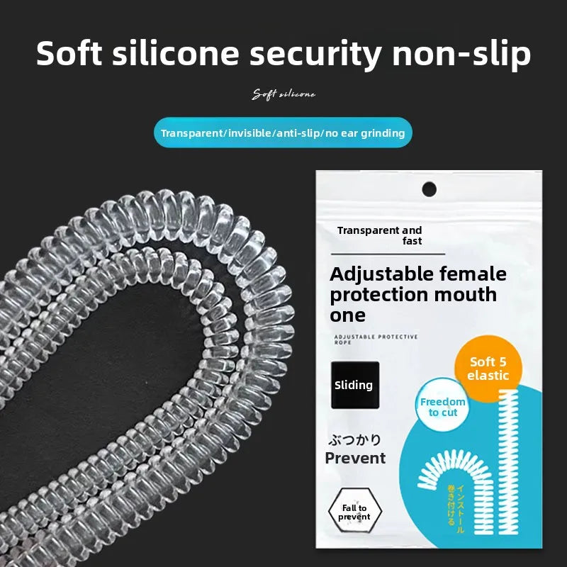 accessoires lunettes anti glisse silicone spirale ondulée transparent argenté fixations branches lunettes cutter