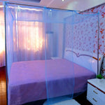 filet lit transparent moderne rose bleu blanc plié polyester coton maison
