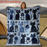 couverture moderne imprimée animaux patchwork polyestère violet orange blanche bleue noire multicolore 130x150cm 140x200cm