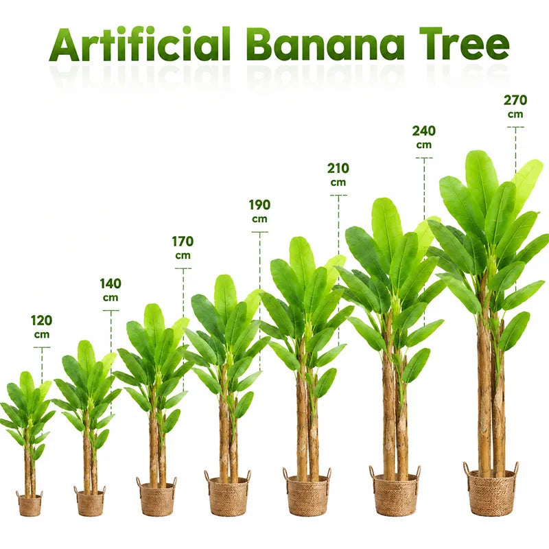 plante artificielle arbre bananier vert feuilles grandes moderne intérieur décoration maison shopping malls