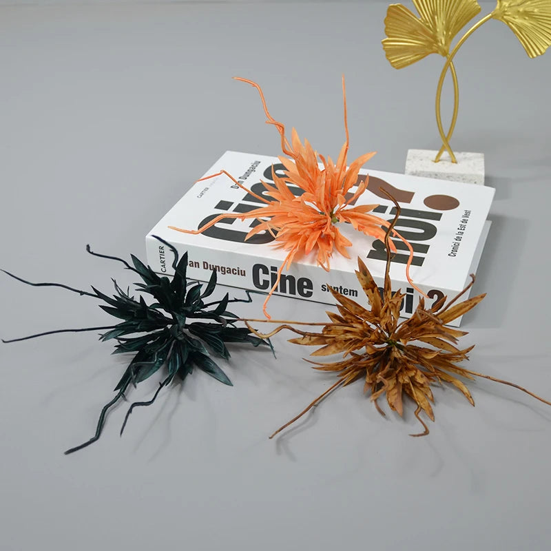 fleurs artificielles plantes décoratives branches fines feuilles pointues bouquet mariage décoration maison moderne