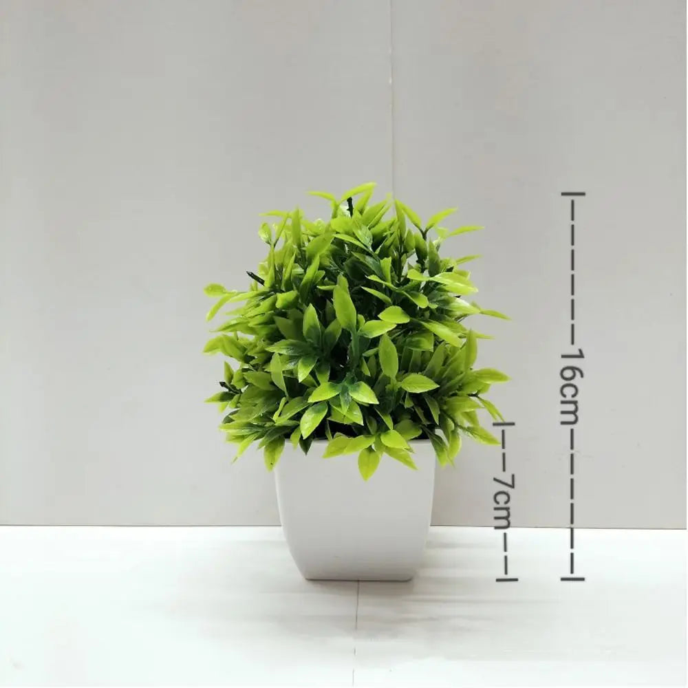 fleurs artificielles plante verte pot carré décoration intérieure extérieure moderne