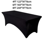 housse table réutilisable moderne noire blanche rouge bleu uni pâques fêteextérieur 4ft 6ft 8ft