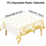 nappe table ramadan islamique motifs dorés étoiles lanternes fleurs İslam deco fête İslamique